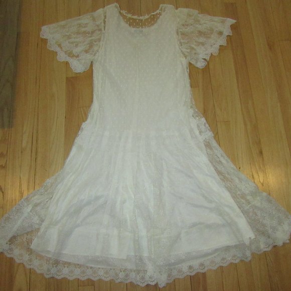 VINTAGE SUE BRETT COLLECTION DRESS/WEDDING/OFF WHITE/NO SIZE/MEDIUM?/LACE! - Picture 6 of 8